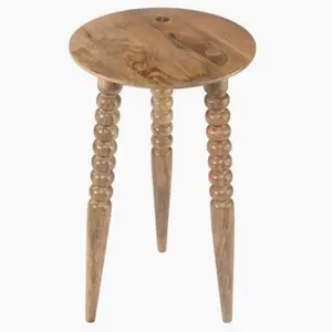 Julie Spindle Side Table - walnut