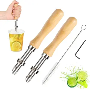 2 count Straw Puncher For Plastic  Lemonade CupsClay Hole Cutters Straw Hole Puncher,Tools for Lemonade Stand Supplies