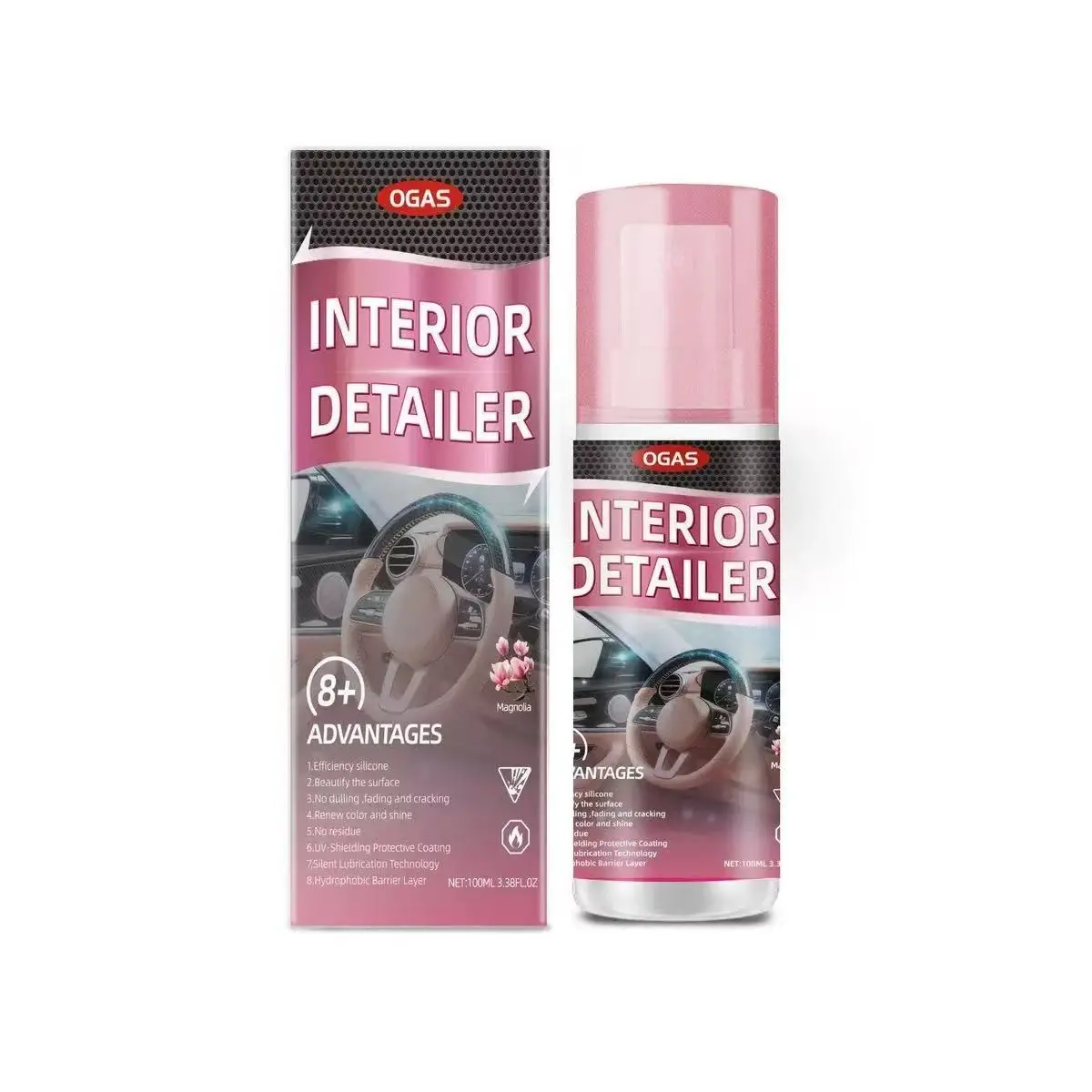 Car Interior Foam No Rinse Cleaner, Ceiling Leather Seat Shoe Stain Remover, Neutral Non-Damaging Formula, Car Cleaning Agent, Interior Detailing Products