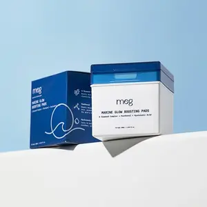 MEG Marine Glow Boosting Pads - 70ea Seaweed Extracts Panthenol Hyaluronic Acid Eco-Friendly Moisture Absorption