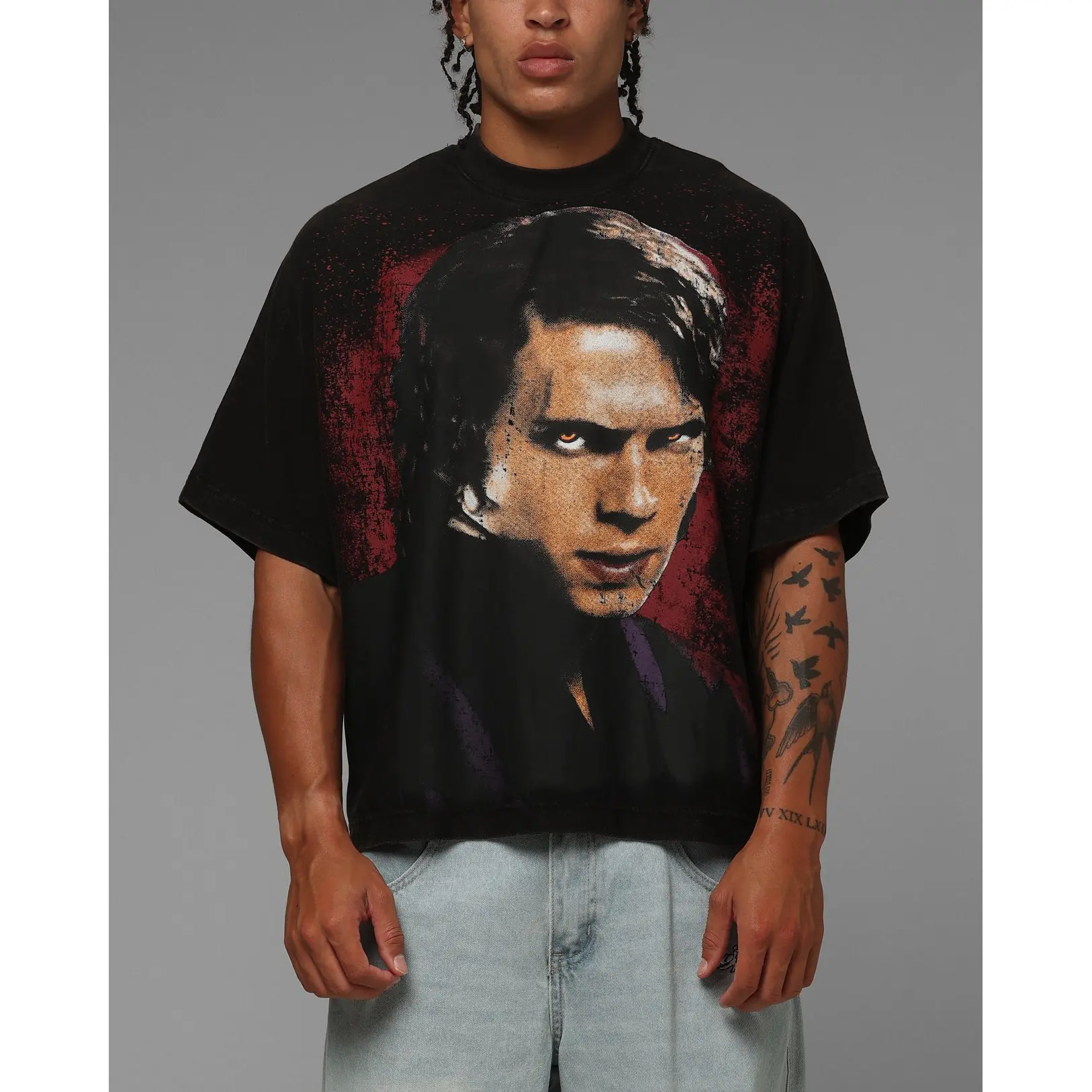 Loiter Star Wars Vader Boxy T-Shirt Washed Black