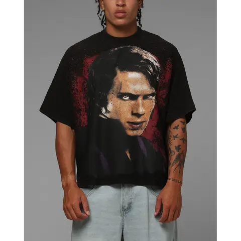 Loiter Star Wars Vader Boxy T-Shirt Washed Black