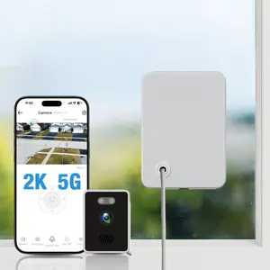 2k Window Camera with Magnetic Mount, Indoor Security Cam with PTZ AI Color Night Vision, Motion Detection& 24/7 Recording-Suction Cup Mount forGlass, USB-Powered, Home Monitoring Camera, WiFi Security Camera