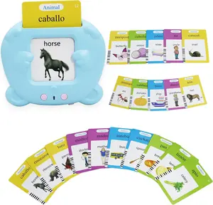 Pocket Speech Therapy Toy - Spanish & English Bilingual Flashcards for Preschool Learning with 224 Sight Words for Toddlers