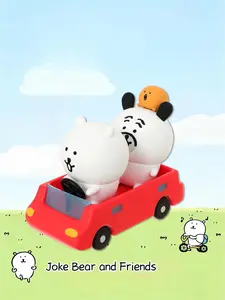 MINISO Joke Bear and Friends Series: "Going for a Drive" Hanging Card - Children's Day Gifts, Adorable Toys and Merchandise