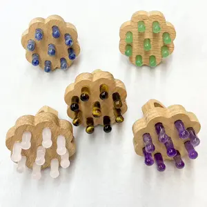 Crystal Head Scalp Massage Comb for Soothing Body Care