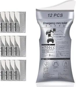 12 Pack Disposable Urine Bags for Men and Women, 700ml Emergency Portable Urine Bag for Travel