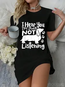 I Hear you I'm Just NOT Listening Dachshund Doxie Dress