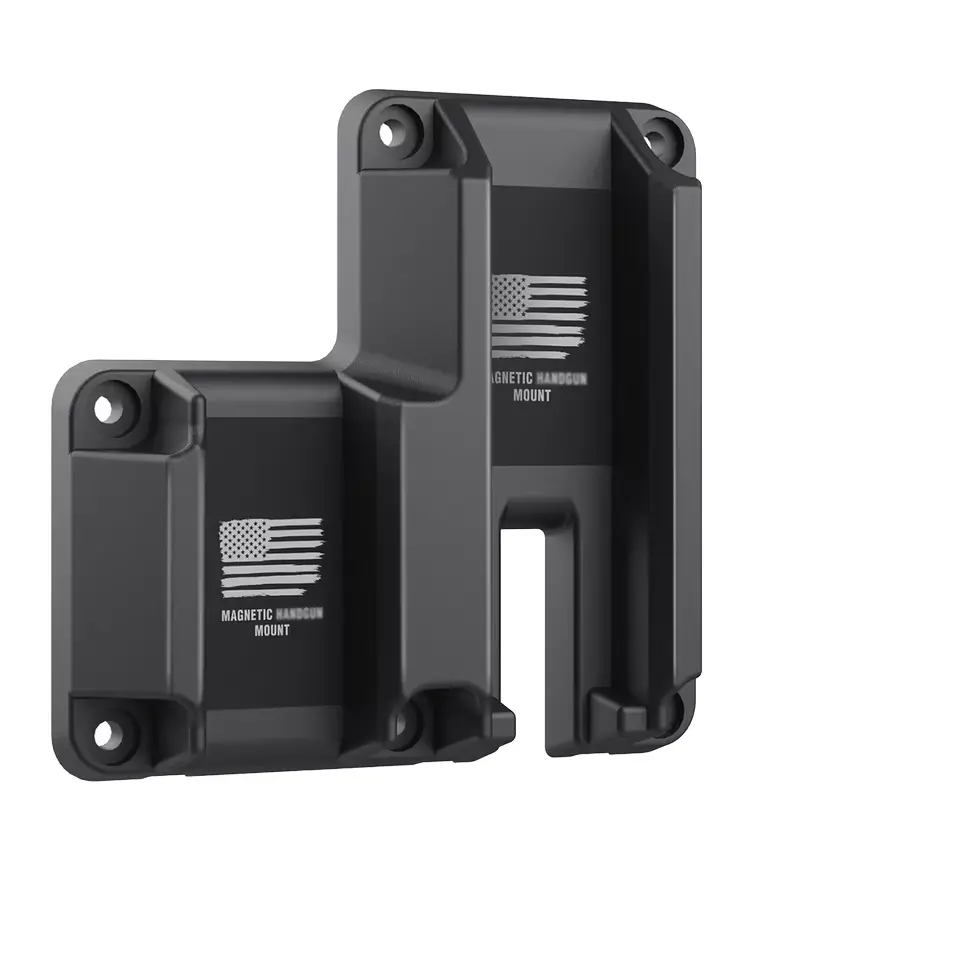 Magnetic Gun Holster, Adjustable Hidden Mount Bracket with Secure Hold for Quick Draw Pistol Car Carry