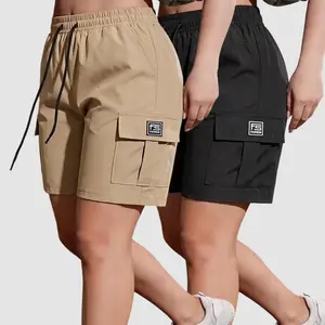 2PCS Summer Women’s Cargo Shorts, featuring an elastic waistband, side pockets, and drawstring design; sturdy and durable, multi-pocket design, breathable—perfect for outdoor activities and everyday wear. Summer Charm
