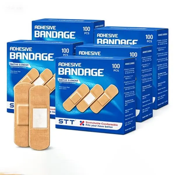 GTT Flexible Fabric Adhesive Bandages Kit, Breathable Sterile Strips with Non-Stick Absorbent Pad for Kids’ Minor Wounds, Cuts, Scrapes, Hiking & Camping Trips First Aid