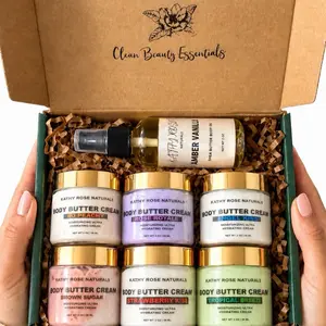 Luxury Body Butter Cream Set - Ultra Hydrating Creams in Amber Vanilla, Rose Royale, & More - Clean Beauty Essentials