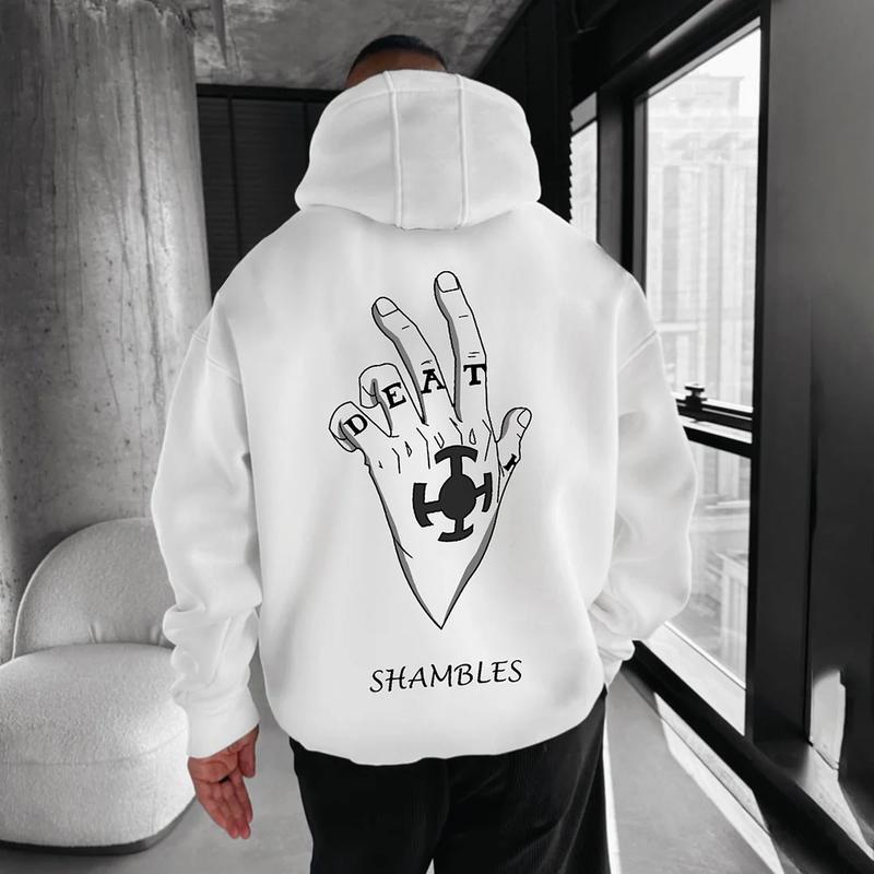 Shambles Law Hoodie - Black Trafalgar D. Water Law Hoodie with Graphic Design, Casual Style, Long Sleeve, Cotton Material