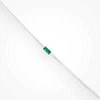 Silver Waterproof, Green CZ