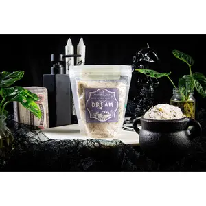 Dream Bath - Expertly crafted with a soothing blend of lavender, chamomile and mugwort, this dream bath potion induces calm and promotes restful sleep. Let the natural salts melt away your stress and immerse yourself in a peaceful slumber.