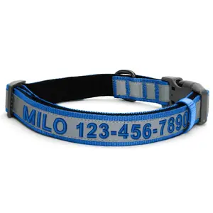 Personalized Classic Padded Reflective Dog Collar