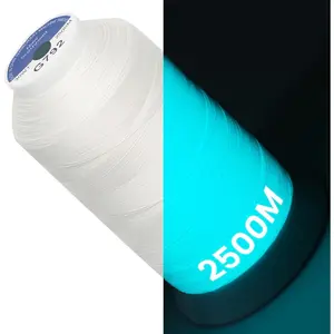 Single Huge Spool Luminary Glow in The Dark Embroidery Machine Thread Kit 30WT 2500M(2735Y) Each Spool for Embroidery Quilting Sewing G792