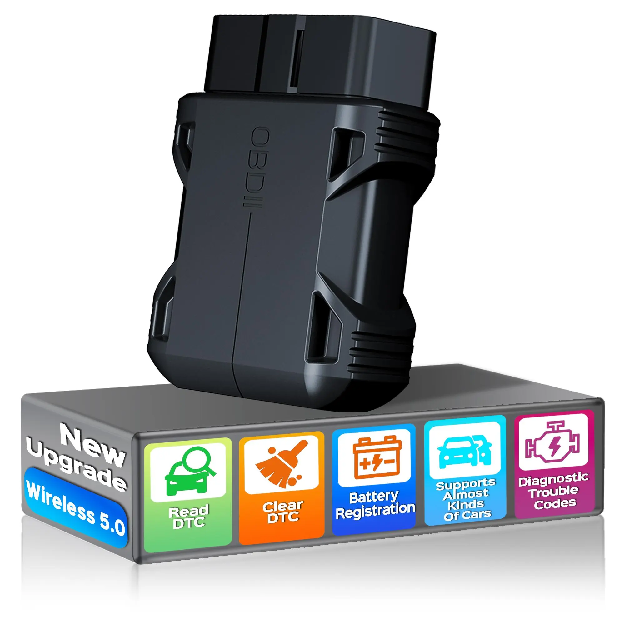 Wireless OBD2 Scanner, Bluetooth-compatible Car Diagnostic Tool, Car OBD2 Code Reader, Car Fault Code Reader, Automotive Diagnosis Scanner, Vehicle System Diagnostic Tool, Car Essentials