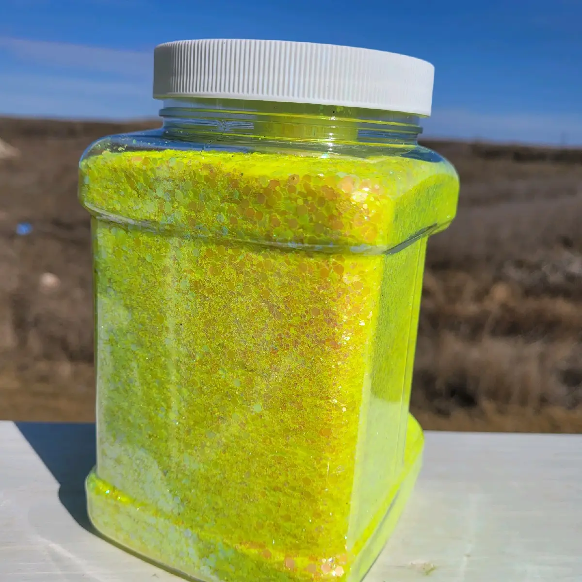 Neon Yellow Chunky Glitter Mix