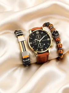Men's Watch Business Gift Set Holiday Birthday Gift Set Bracelet Necklace Watch Set Jewelry Set 3pcs/set