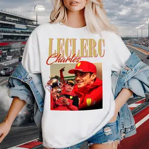 Charles Leclerc Unisex T-Shirt, Leclerc Bootleg Wash Shirt, Retro 90s Motorsport Graphic Tee, Racing Car Streetwear Style, Gift For Fan, Gift For Him And Her