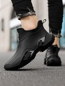 Outdoor Activity Couple Rain Boots Spring Edition, Anti-Slip Wear-Resistant Ankle Design, Casual Ankle Boots, Ideal for Hiking Fishing Garden Work, Footwear