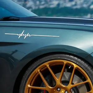 2026 40X6.1cm1 Piece ECG Strip Car Stickers Vinyl Water Proof Decals Cool Laser Reflective Auto Sticker Decor Accessories New for your car décor