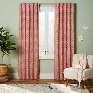 42"W x 84"L Clipped Dotted Kids' Blackout Window Curtain Panel - Pillowfort