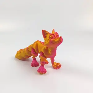 Cross-border 3D printing ornament joint movable fox animal toy figure