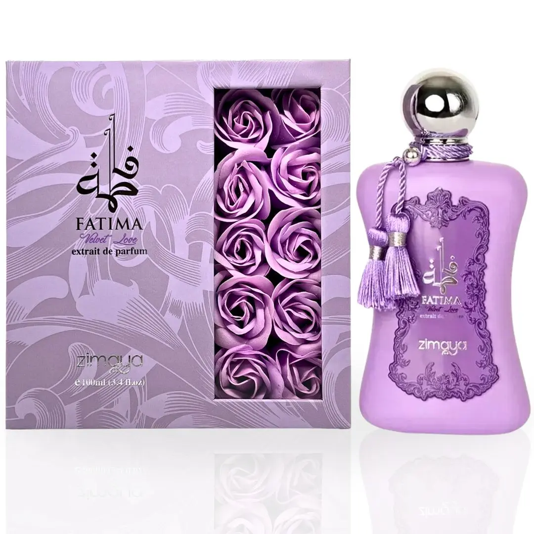 Fatima Velvet Love Extrait De Parfum Spray 100ML (3.4 OZ) By ZIMAYA | An Elegant Blend Of Delicate Florals, Long Lasting & Aromatic Fragrance.