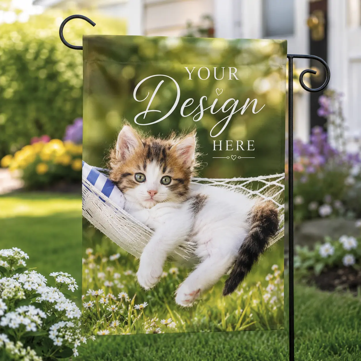 Personalized Garden Flag 12x18 Double Sided Custom Photo Yard Flag for Pet Memorial, Welcome Porch Decor & Housewarming Gift