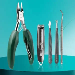 German Style Nail Clippers Set, Thick Toe Nippers, Sharp Eagle Beak Scissors, Pedicure Tool Kit, 5-Piece Foot Care Set
