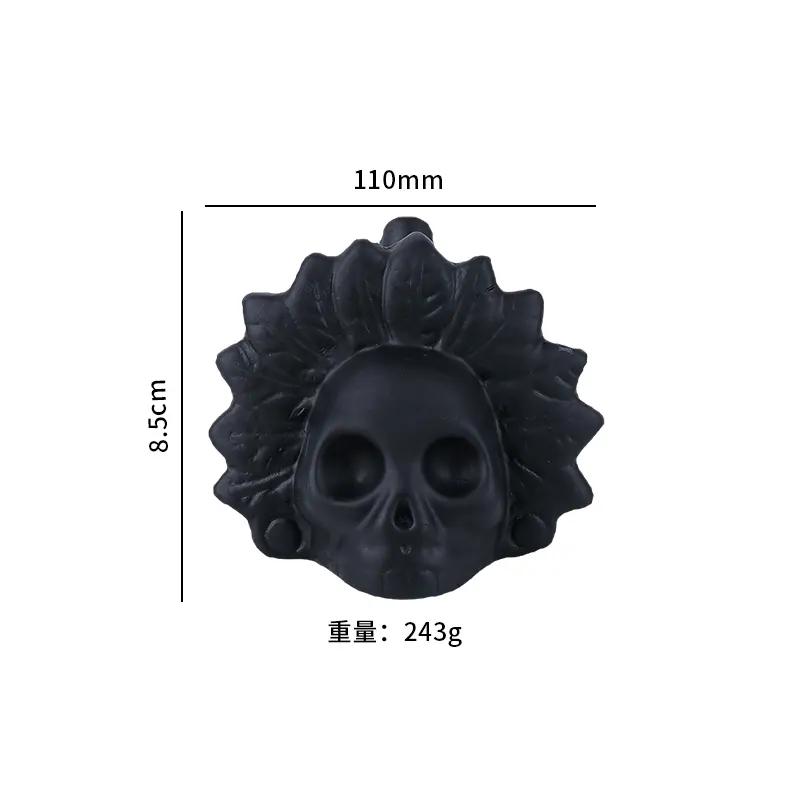 Aztec Style Skull Design Whistle, HandmadeUnique & Loud Whistle, Natural Pottery Whistlewith Storage Bag, Suitable for Fun Activities &Pranks by