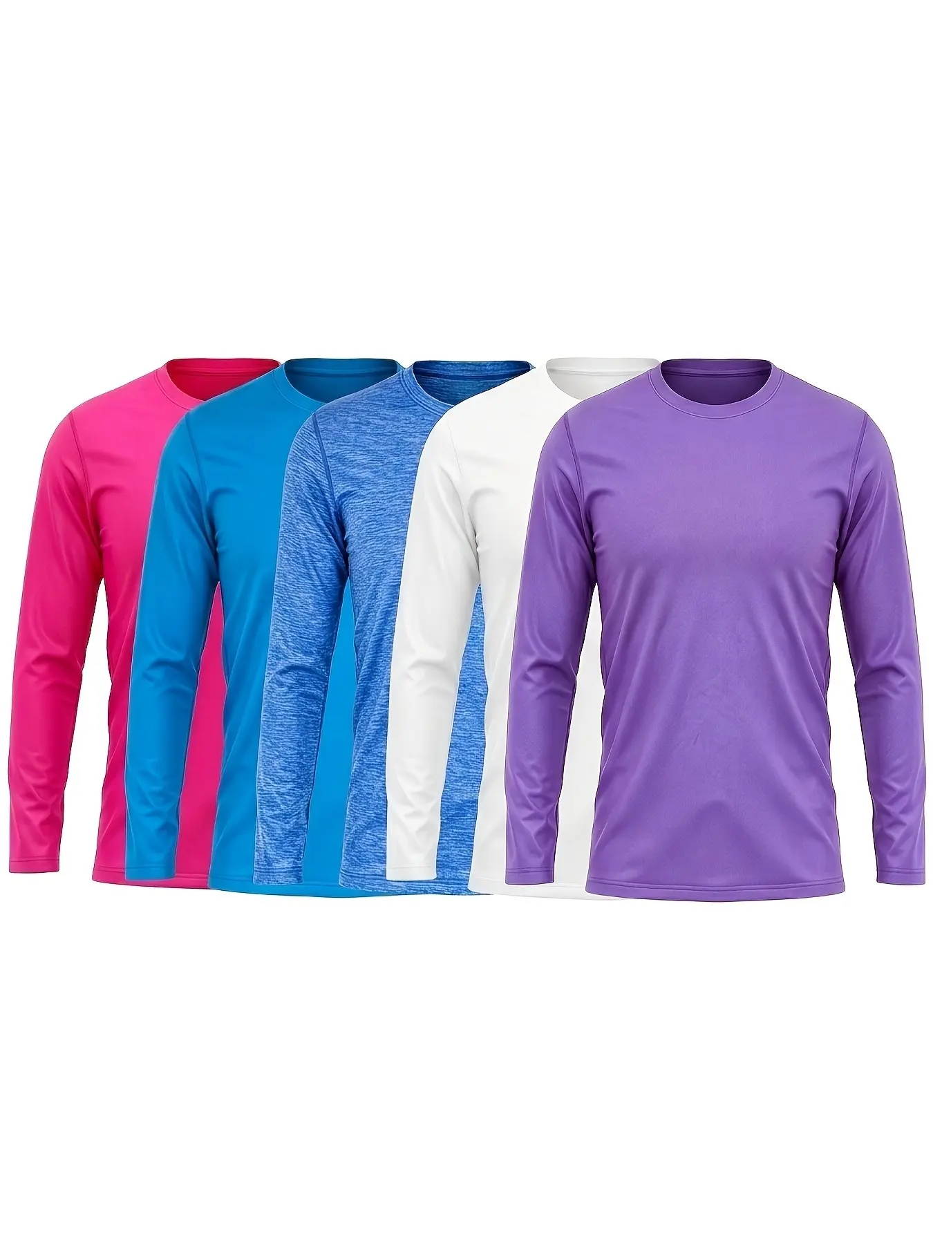 5 Pack Rash Guard for Women 50+ Long Sleeve Swim Shirt Workout Hiking Tops