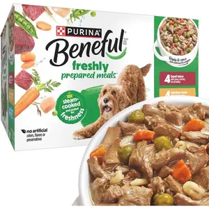 Purina Beneful Gravy Wet Dog Food Variety Pack, Prepared Meals Stew - (12) 10 oz. Tubs