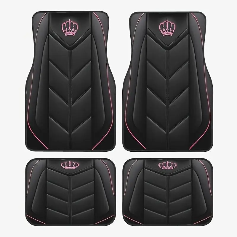 Car Floor Mat Set, 4 Counts/set Non-slip Washable Carpet Protector, All-season Vehicle Carpet Protector, Universal Car Interior Accessories, Car Accessory for Cars, Trucks, SUVs, Truck Floor Mats