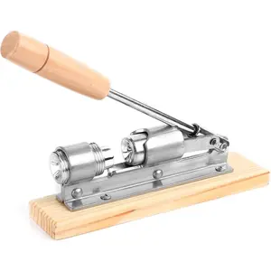 Heavy Duty Nutcracker Pecan Walnut Cracker Plier Opener Tool With Desktop Wood Base & Handle (Updated)