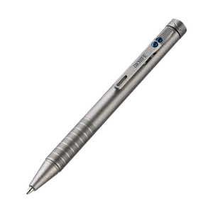 OKNIFE B1 Ti Titanium Pen with Ingenious Clip-Action Mechanism, Lightweight EDC Ballpoint Pen with 2 pcs Refill Ideal for Office, Working, Writing, Summervibes