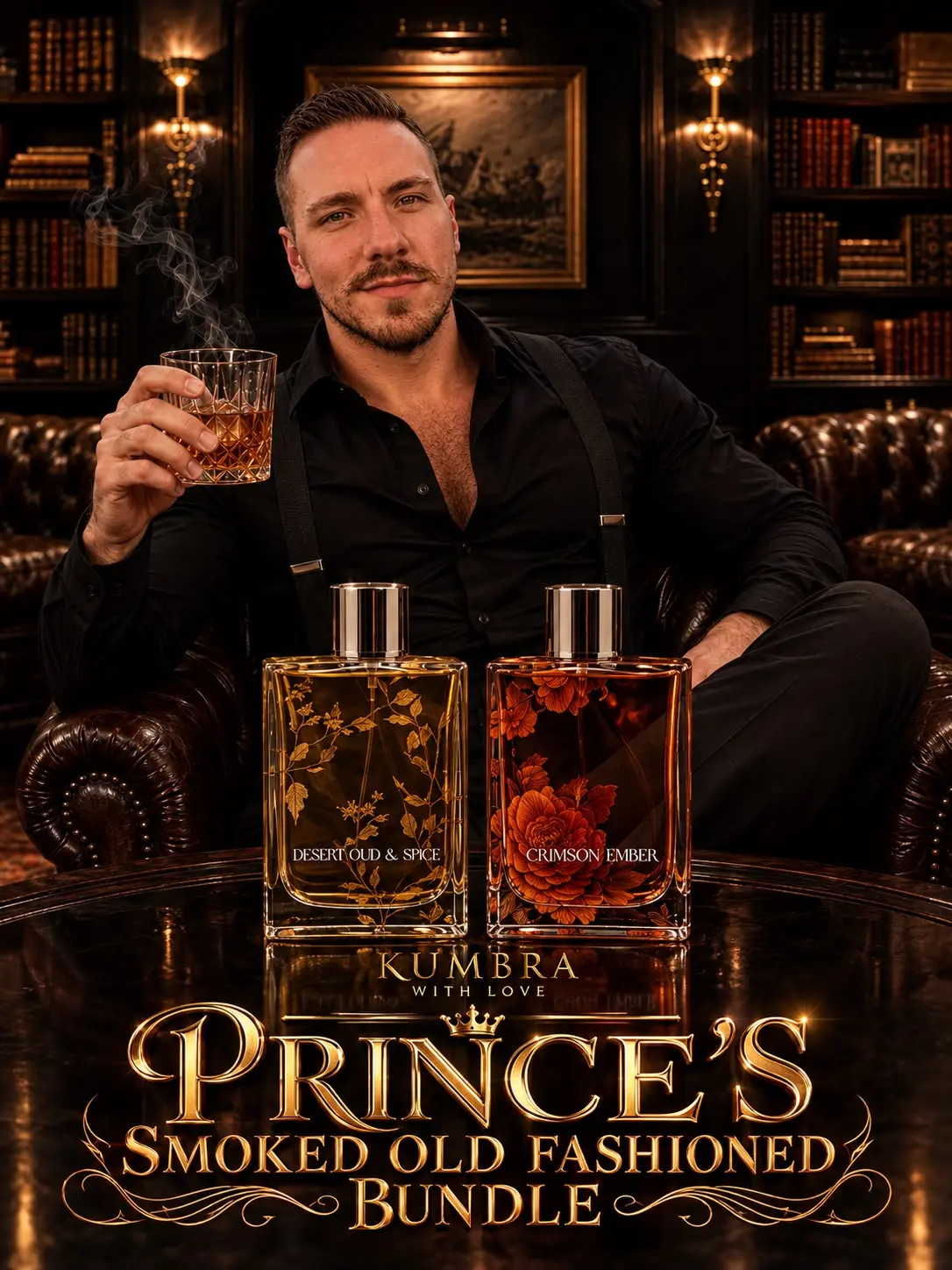 PRINCE'S SMOKED OLD FASHIONED BUNDLE Desert Oud and Spice + Crimson Emerber