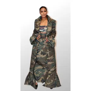 Naomi Camouflage Duster Coat