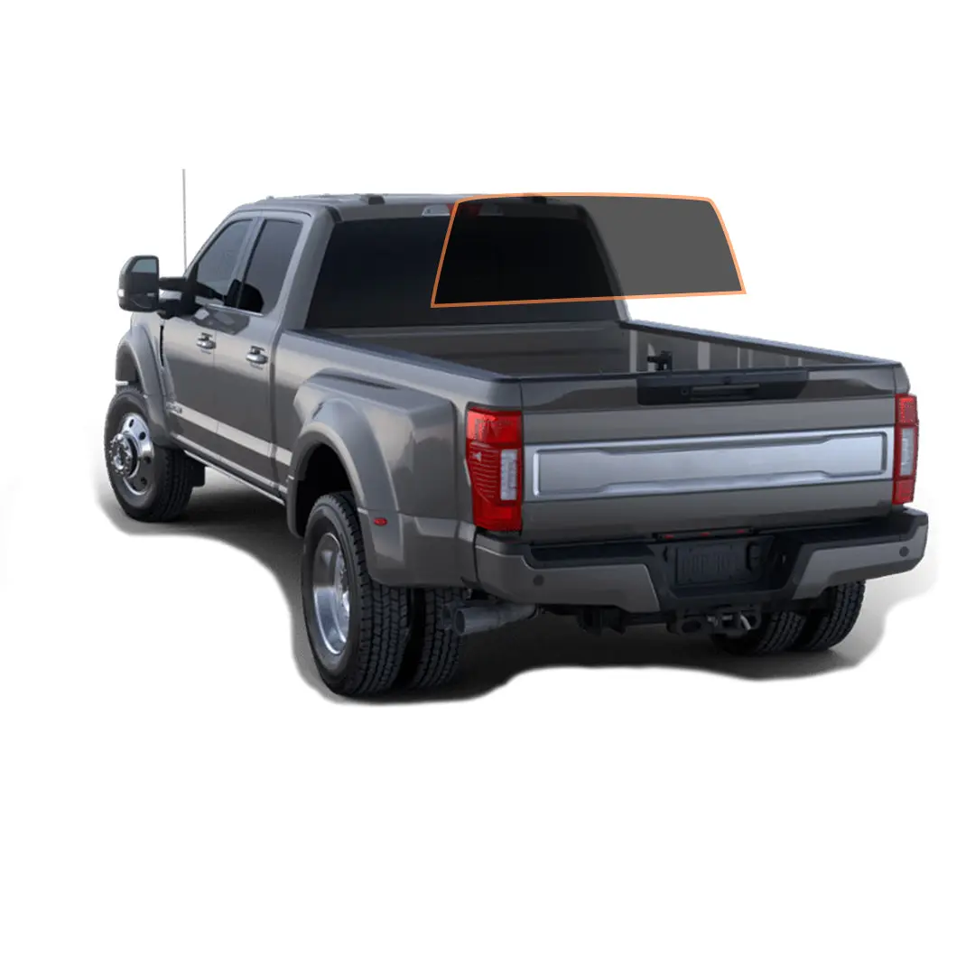 MotoShield Pro 2mil Precut Ceramic Car Window Film, Invisible Tint Window Films & Solar Protection for 2013-2016 Ford F-250 4-Door Crew Truck, Rear Windshield (15%), Car Sun Protection, Lifetime Warranty
