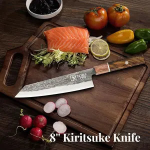 8'' Japan Kiritsuke Chef Knife - Sharp Kitchen Knife for Meat Cutting, Japanese High-Carbon Steel Cooking Knife, Vegetable Knife, Gift for Mom or Dad, Kitchen Gadgets with Premium Gift Box