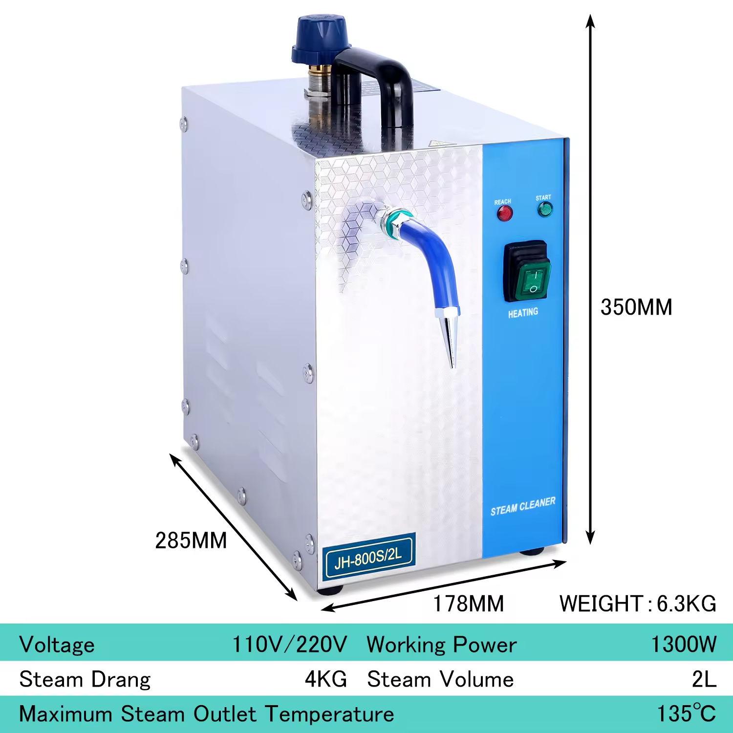 1300W Jewelry Steam Cleaner 135℃ High Temp Steam Cleaning Machine for Gold Silver Jewelry, Watch & Dental Cleaning