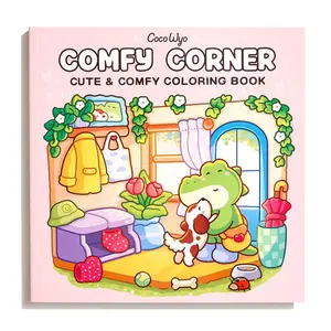 Comfy Corner Coloring Book - 45 Cozy, Relaxing Pages with Cute Cats, Capybaras for Adults and Kids