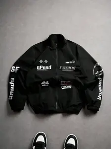 1 Piece Men's Fashion Outdoor Riding Jacket, Stylish Sports Trendy Design, Eco-Friendly Breathable Fabric, Windproof & Moisture-Wicking, Daily Commuting & Sports Enthusiasts