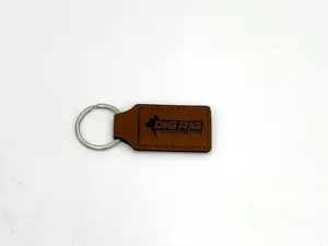 Dig Rig Leather Key Chain Tag