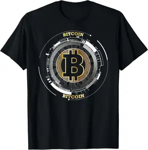 100% Cotton Bitcoin Coin BTC Crypto Currency Traders Blockchain Miners T-Shirt