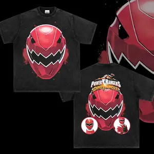 Premium Retro Power Rangers RED RANGER 1.0 Stay in School Tee Vintage Unisex Oversized Heavyweight Cotton Tshirt , Gift For Him