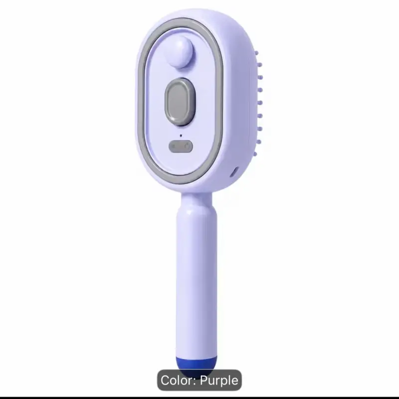 Mist & Massage Hairbrush Set - Detangling Anti-Static Soft-Mist Air Cushion Brushes, Bonus Duck-Shaped Hair Clip for Daily Use & At-Home Hair Spa, Frizz & Flyaway Smoothing Tool (No Import Charges)