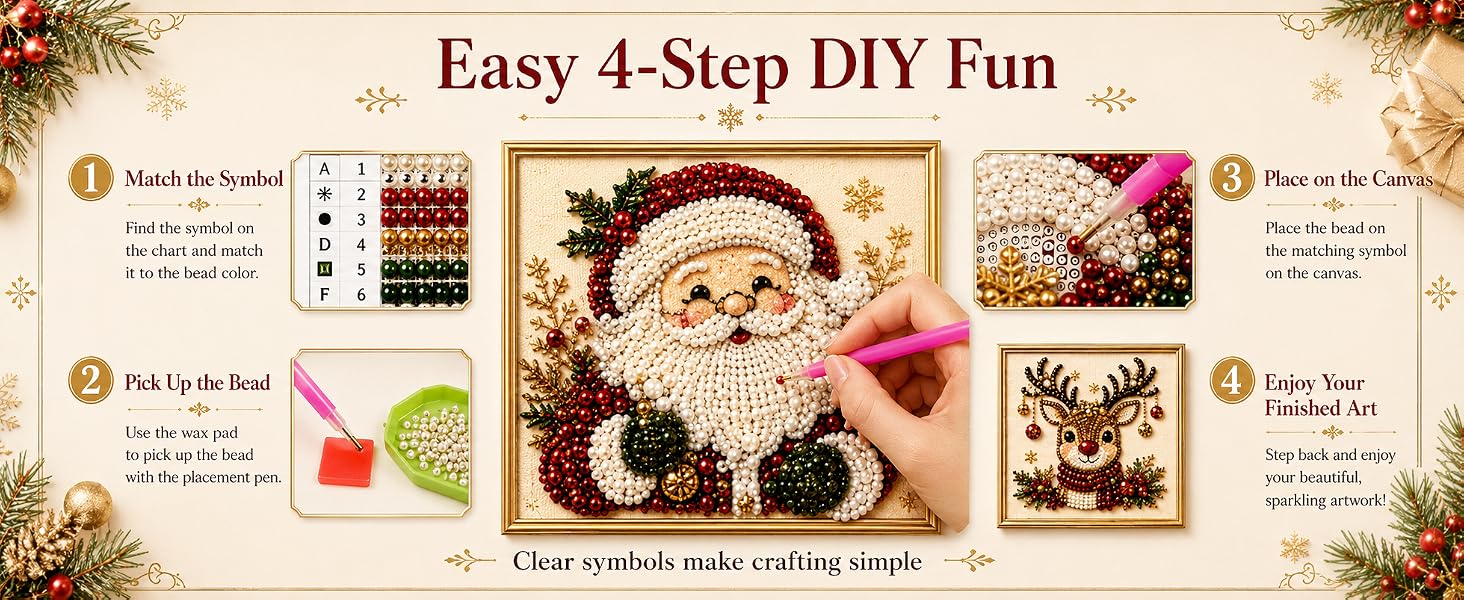 Christmas Santa Claus Pearl Art DIY Kit, Framed Diamond Painting Kit, Cute 3D Diamond Painting Crafts, DIY Home Decor Wall Art, Perfect DIY Holiday Party Gift for Beginners. Christmas Santa Claus Pearl Art DIY Kit, Framed Diamond Painting Kit, Cute 3D Diamond Painting Crafts, DIY Home Decor Wall Art, Perfect DIY Holiday Party Gift for Beginners.